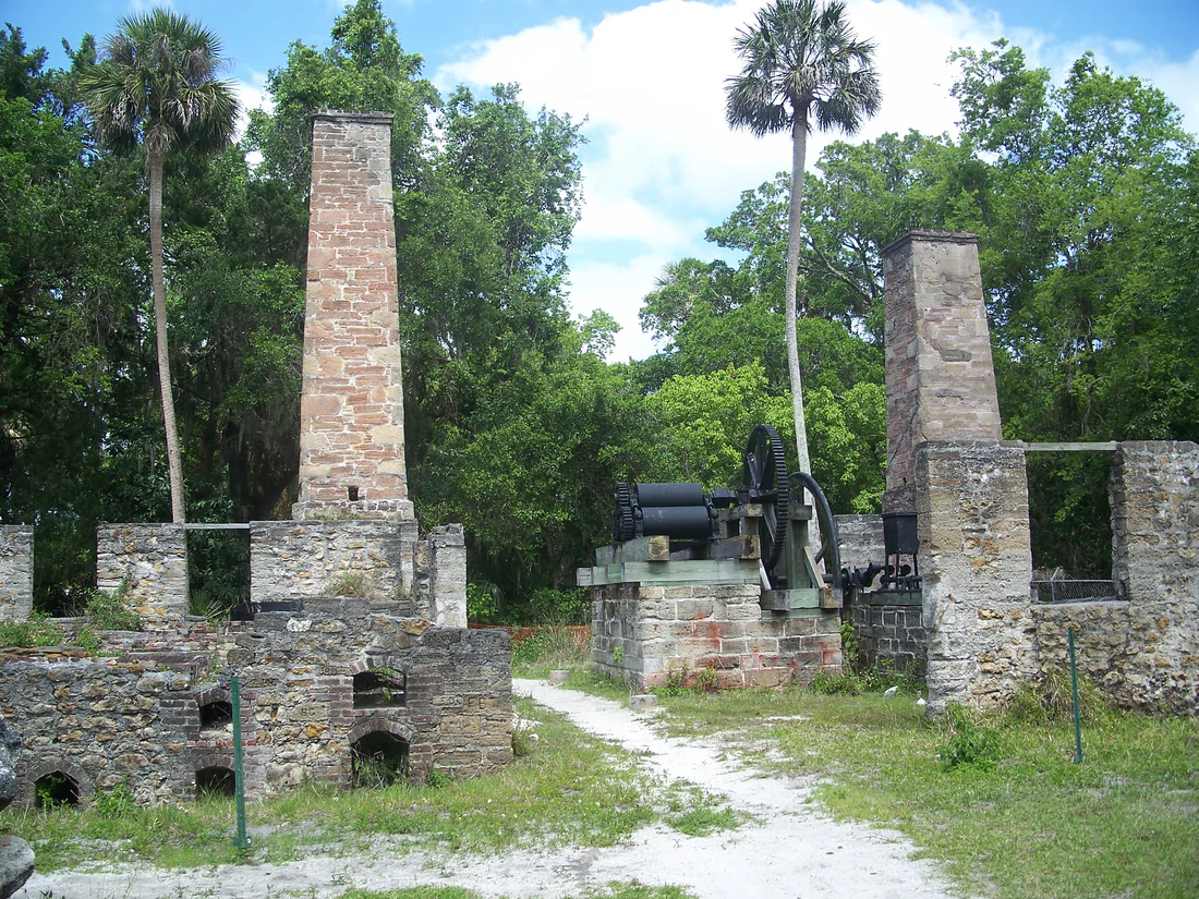 The ruins of the Dunlawton Plantation sugar mill in Port Orange, 2009.