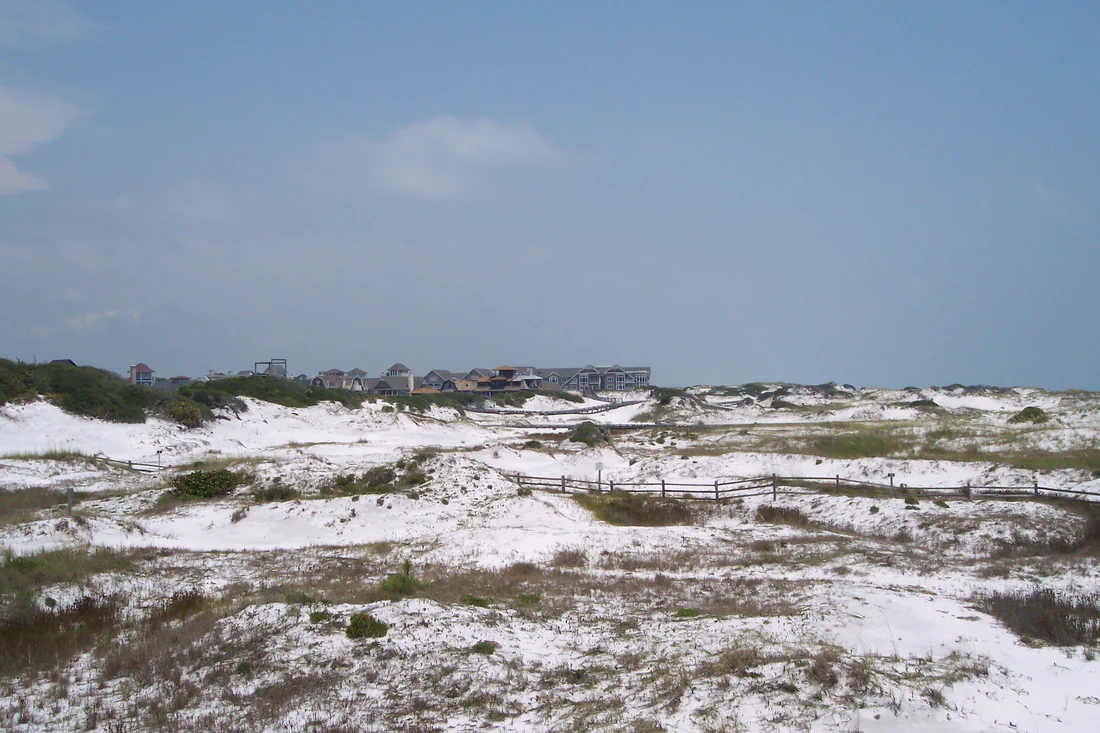 White sand dunes at Deer Lake State Park.