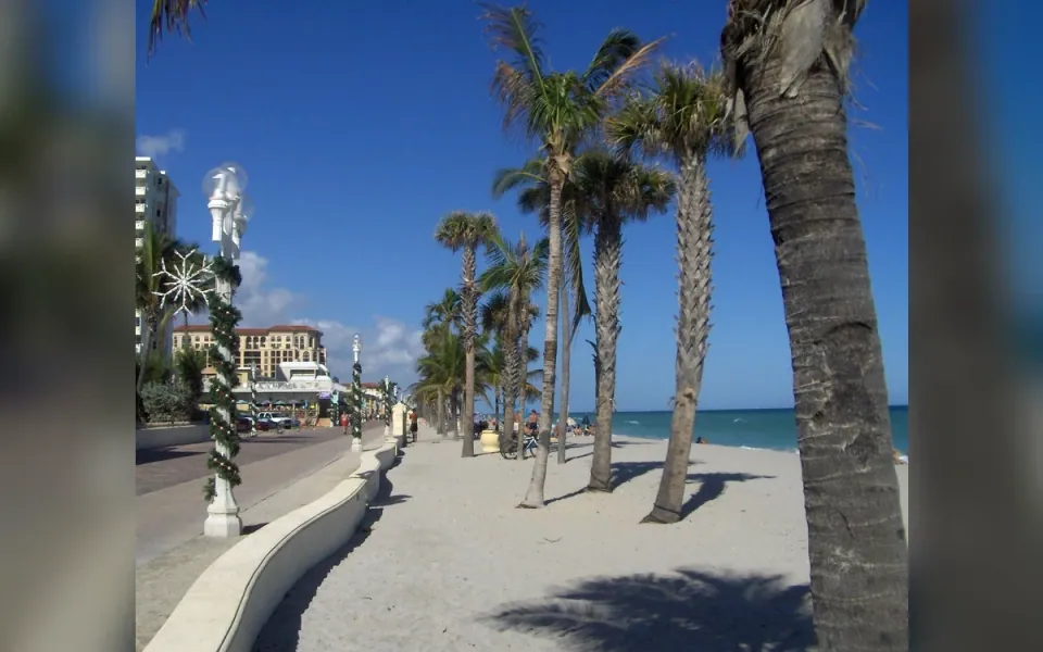 Hollywood Beach Broadwalk in Broward County, Florida