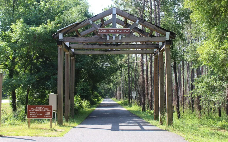 Tallahassee-St. Marks Historic Railroad State Trail in Leon County, Florida