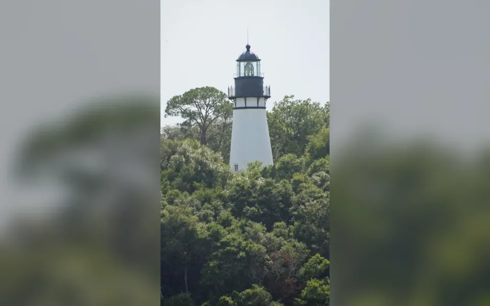 Amelia Island Lighthouse in Nassau County, Florida