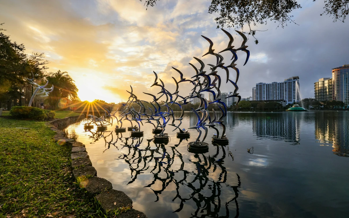 Lake Eola Park in Orange County, Florida